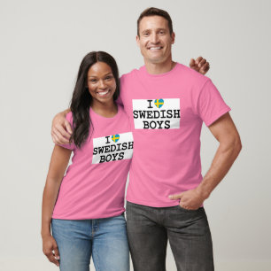 T-shirt I garçons de Suédois de coeur