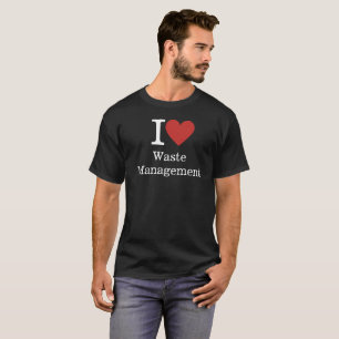 T-shirt I ❤️ Gestion des déchets pour le personnel du gouv