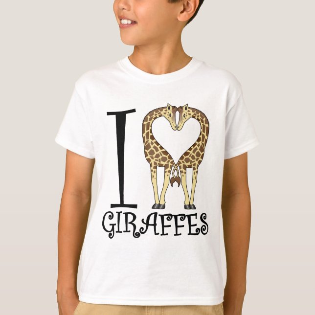 T-shirt I girafes de coeur (Devant)