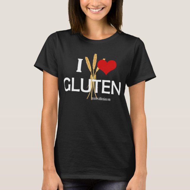 T-shirt I gluten de coeur (Devant)