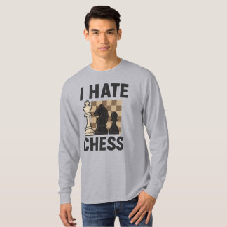 T-shirt I Hate Chess long sleeve - vivid print