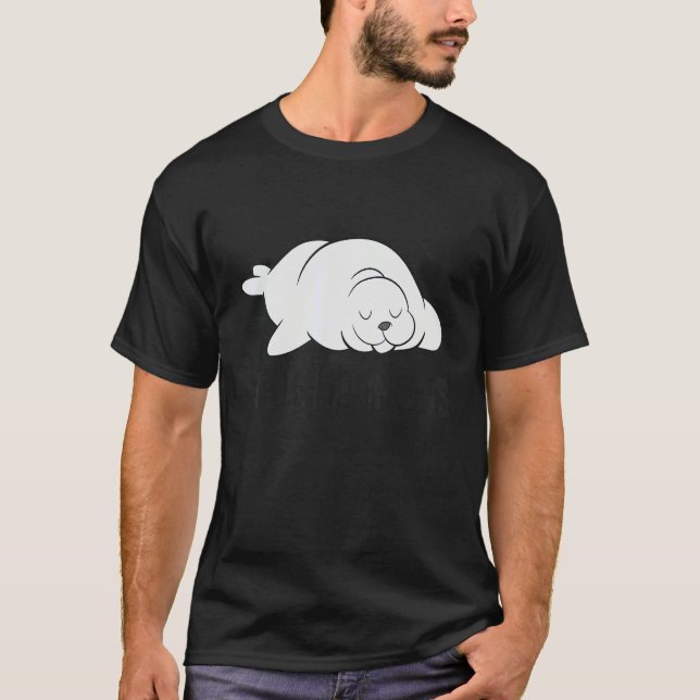 T-shirt I Hate Mornings Sleeping Seal (Devant)