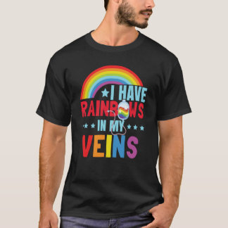 T-shirt I Have Rainbows In My Veins LGBTQ Pride Month