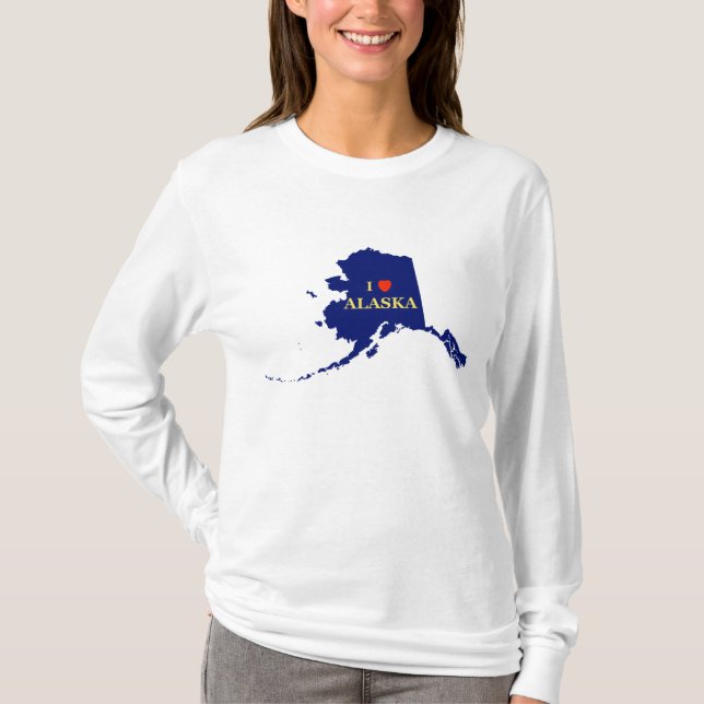 T-shirt I Heart (Amour) Alaska (Devant)