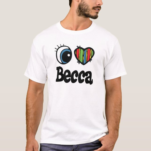 T-shirt I Heart (Amour) Becca (Devant)