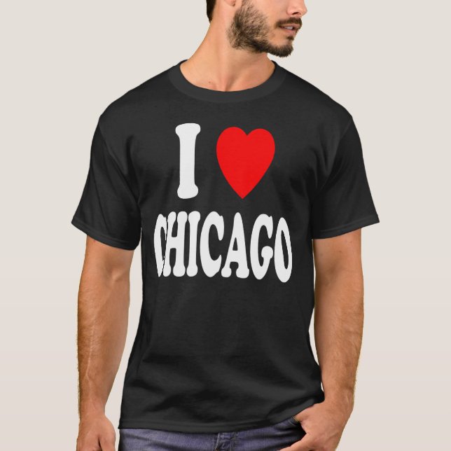 T-shirt I Heart (Amour) Chicago (Devant)