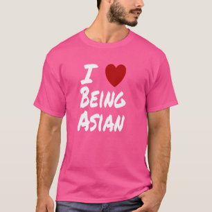 T-shirt I Heart (Amour) Être Asiatique Coréen Japonais Chi