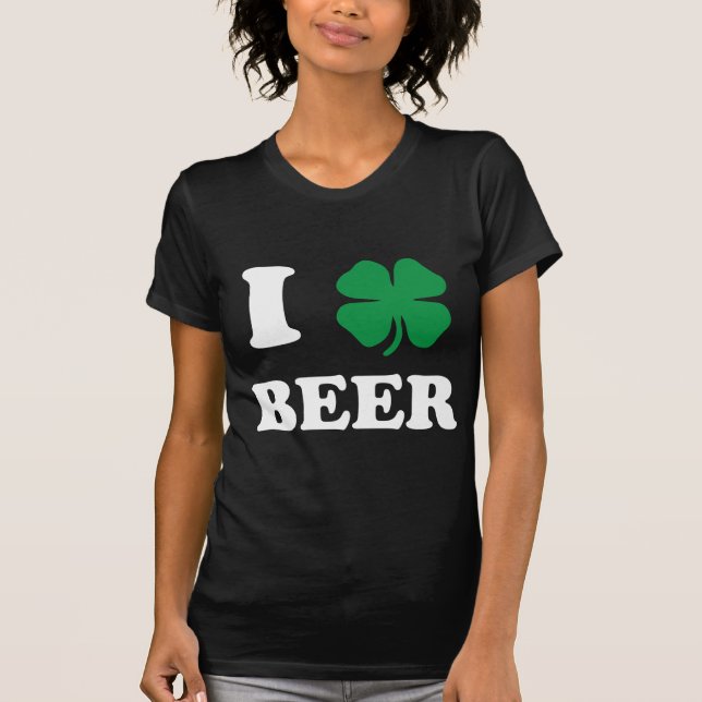 T-shirt I Heart Beer Black (Devant)