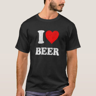 T-shirt I Heart Beer I Love Beer Alcohol Drop 2