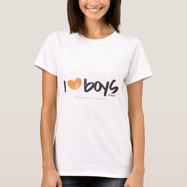 T-shirt I Heart Boys Orange (Devant)
