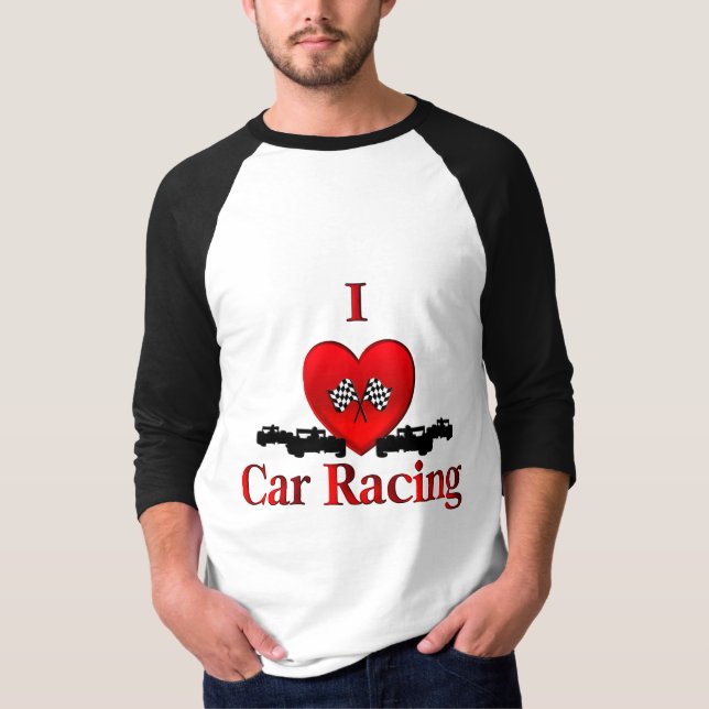 T-shirt I Heart Car Racing (Devant)