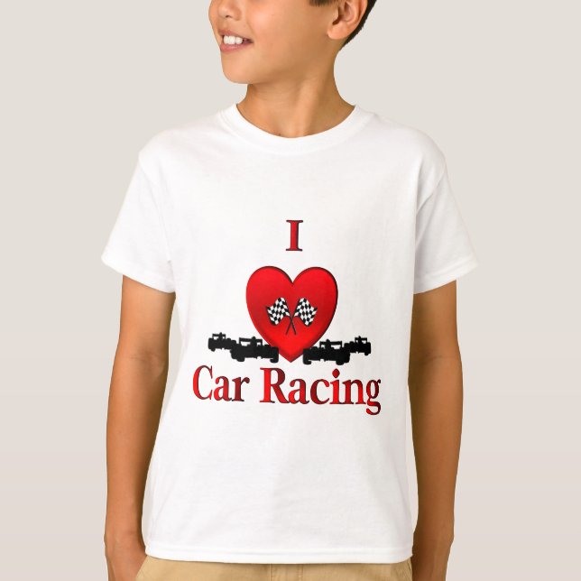 T-shirt I Heart Car Racing (Devant)
