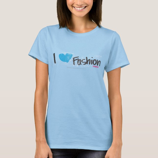 T-shirt I Heart Fashion Aqua (Devant)