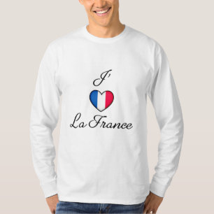 T-shirt "I heart France" Fierté française "J'adore La Fr