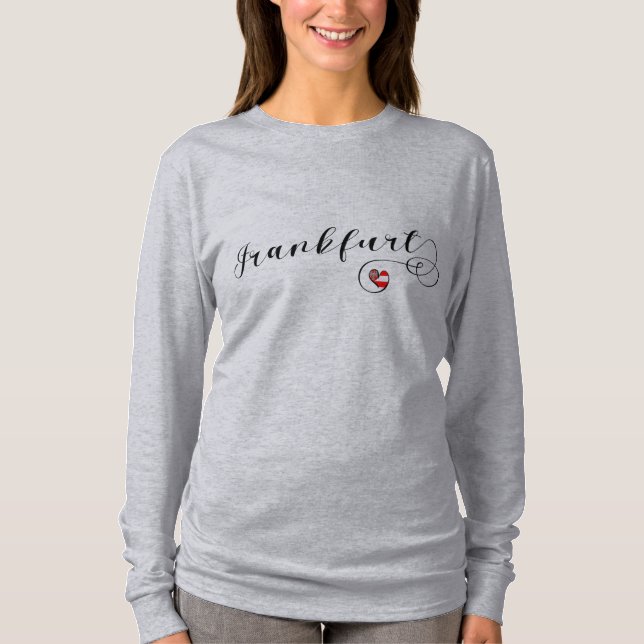 T-shirt I Heart Frankfurt am Main, Hesse, Allemagne (Devant)
