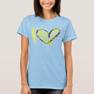 T-shirt I Heart Graffiti Yellow