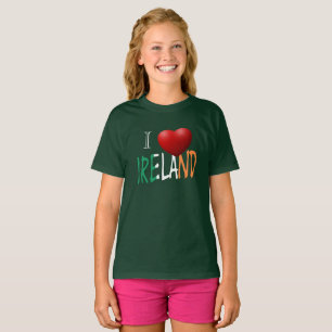 T-shirt I Heart Ireland superposition Girls cn