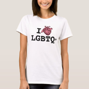 T-shirt I Heart LGBTQ+ coeur anatomiquement correct