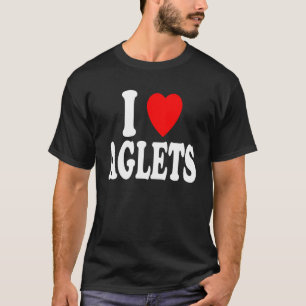 T-shirt I Heart (Love) Aglets Fancy Chaussure Lace Cover L