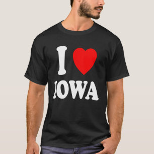 T-shirt I Heart Love Iowa Voyage Tourisme Vacances Accueil