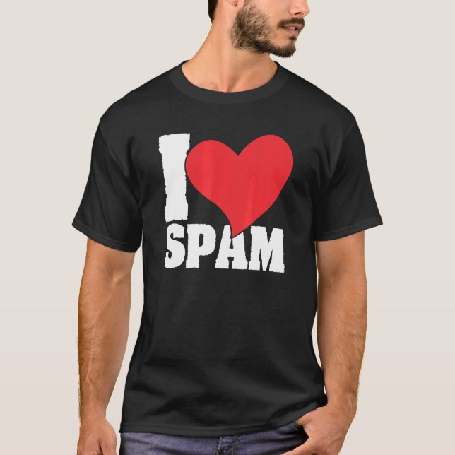 T-shirt I Heart Love Spam Canned Cooked Pork Food Spam (Devant)