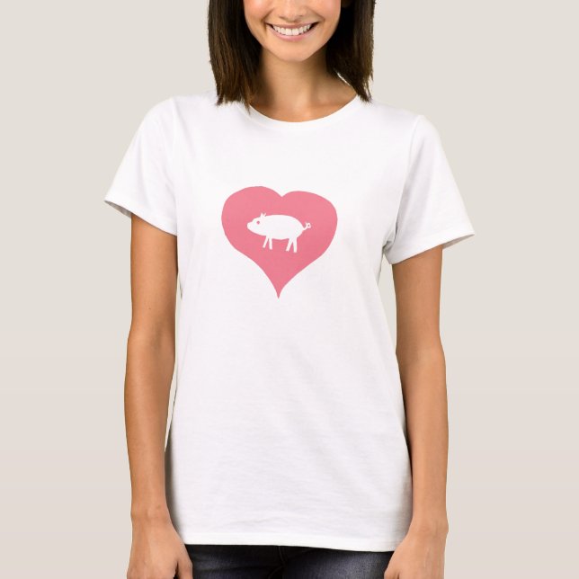 T-shirt I Heart Pigs Tee (Devant)