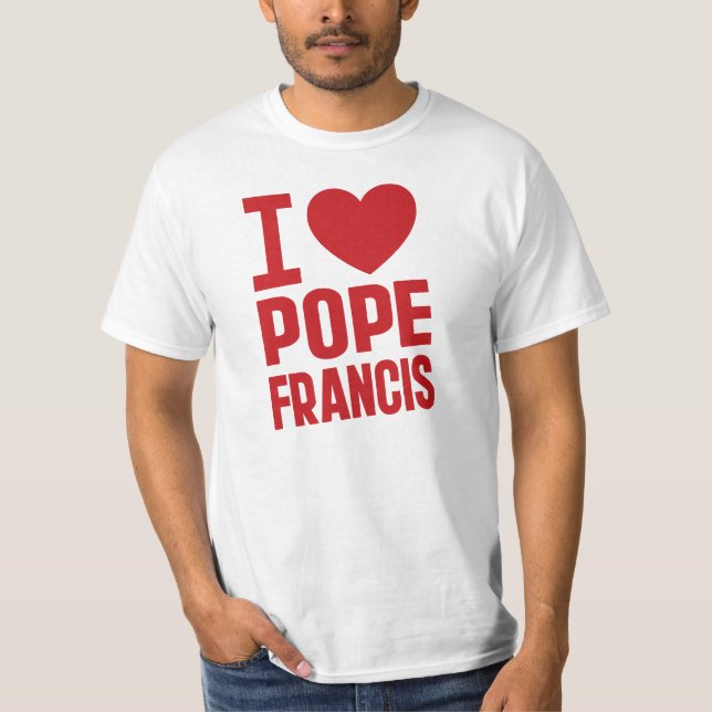 T-shirt I Heart Pope Francis (Devant)
