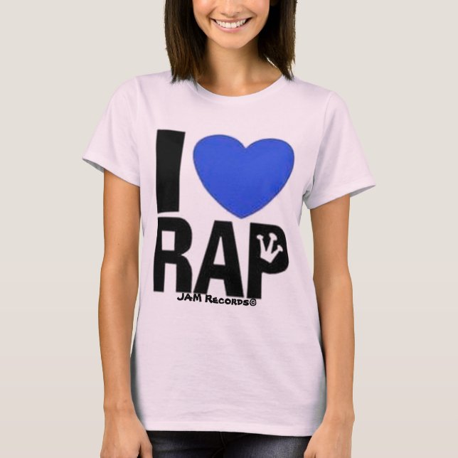 T-shirt I Heart Rap - Bleu (Devant)