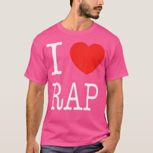 T-shirt I Heart Rap I Love Rap Music Hip-Hop Dj Mc Frees