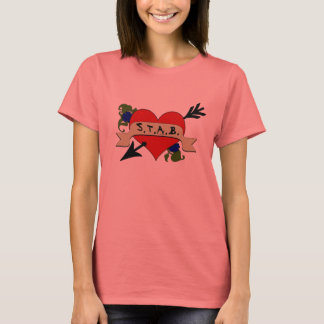T-shirt I Heart STAB Ladies Ringer