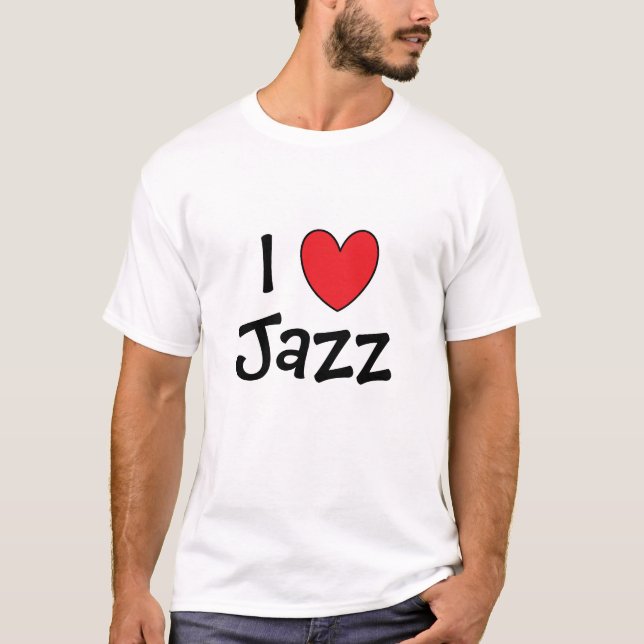 T-shirt I hommes de jazz de coeur (Devant)