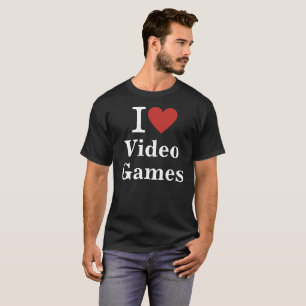 T-shirt I ❤️ Jeux Vidéos PERSONNALISÉ Hommes