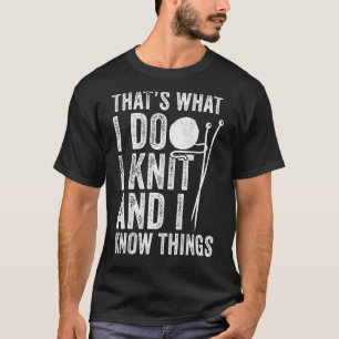 T-shirt I Knit Yarn Kniiter Crochet Tricot Vintage Maman
