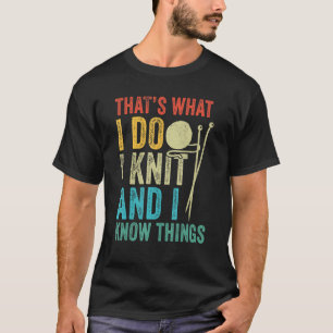 T-shirt I Knit Yarn Kniiter Crochet Tricot Vintage Maman