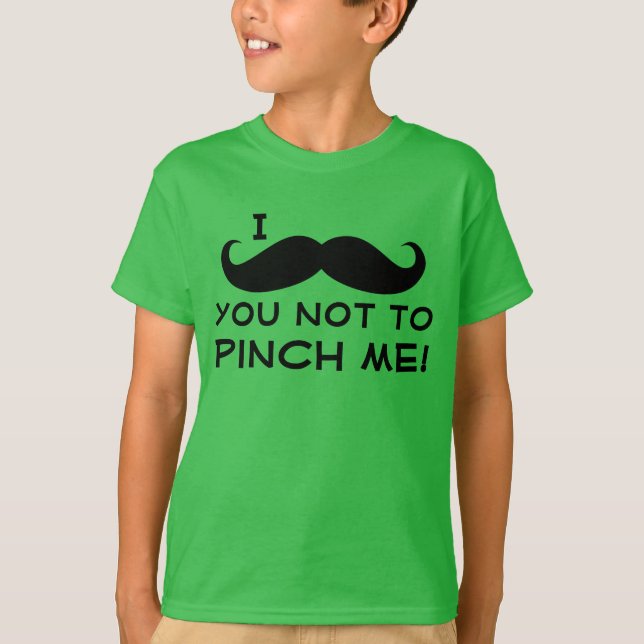 T-shirt I le jour de St Patrick de l'enfant de moustache (Devant)