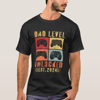T-shirt I Leveled Up To Dad 2024 Promoted To Daddy Level U