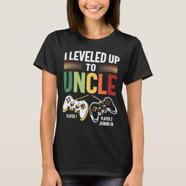 T-shirt I Leveled Up To Uncle 2023 New Uncle Gamer Promote (Devant)