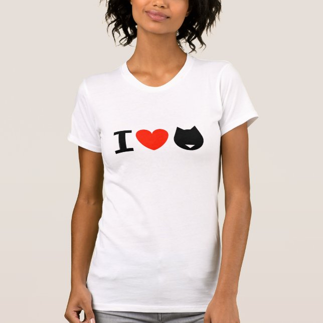 T - Shirt "I LIEBE CATS" (Vorderseite)