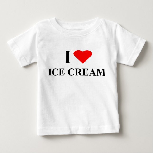T - Shirt - i-Liebe-Eiscreme (Vorderseite)
