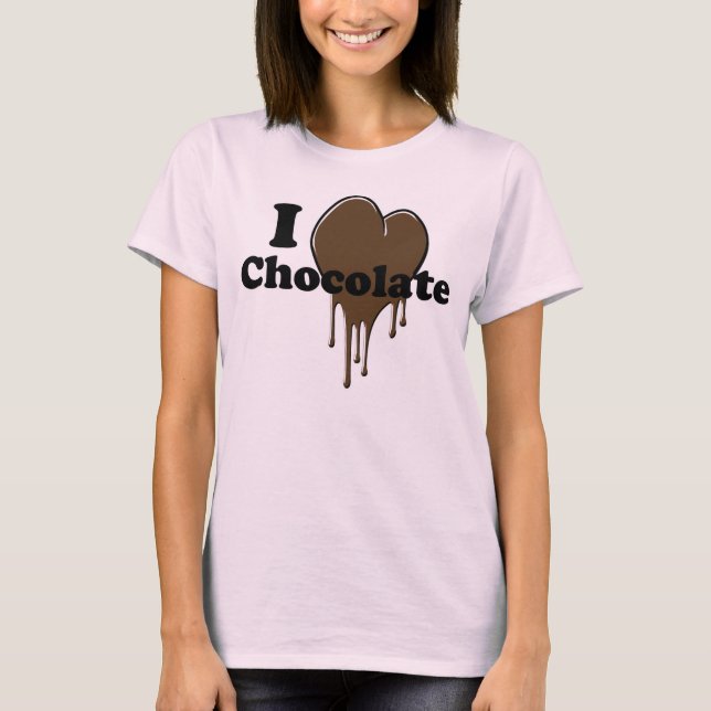 T - Shirt I Liebe Schokolade (Vorderseite)