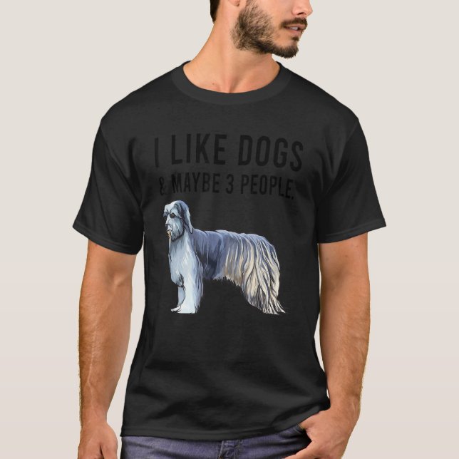 T-shirt I Like Pyrenean Shepherd Dogs And Maybe 3 People (Devant)
