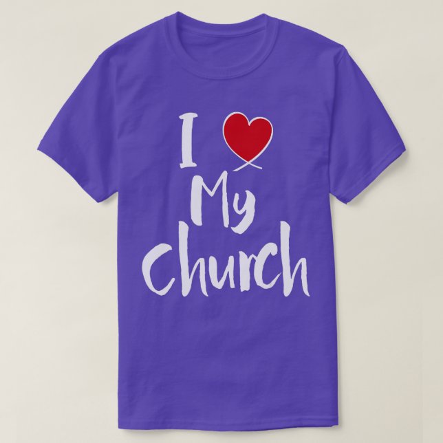 T-shirt I Lote My Church Cute Christian Heart VBS (Design devant)