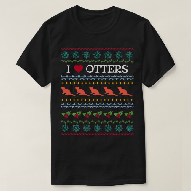 T-shirt I Loters Xmas Ugly Sweater Love Cadeaux Idée (Design devant)