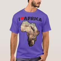 I Love Africa Wildlife Map Elephant Bodyguard