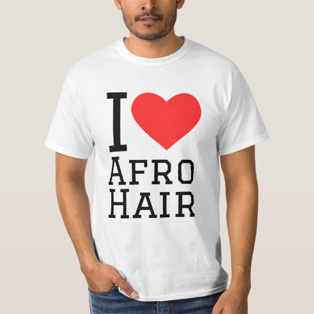 T-shirt I love Afro hair  (Devant)