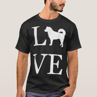 T-shirt I Love Alaskan Malamute Dog Lover White Graphic Pe