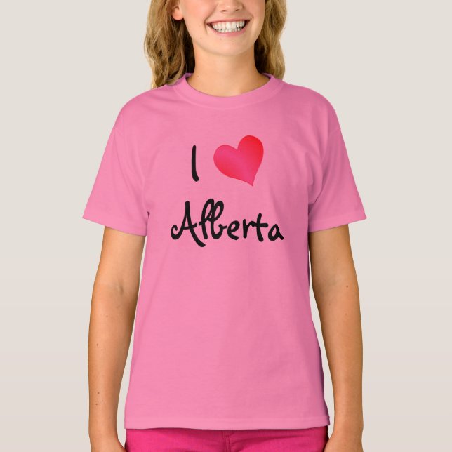 T-shirt I Love Alberta (Devant)