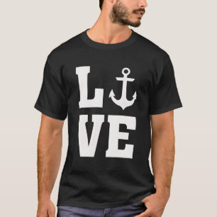 T-shirt I Love Ancres - Ancre Nautical Boat Beach Océan
