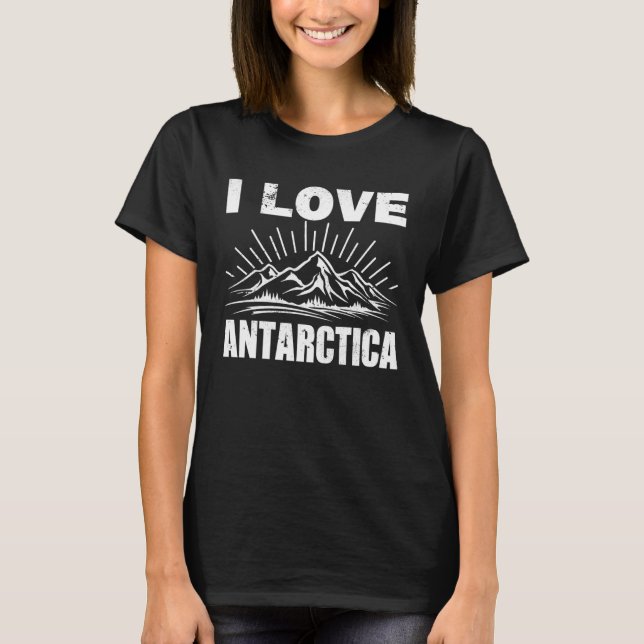 T-shirt I Love Antarctica Iceberg Explorers (Devant)