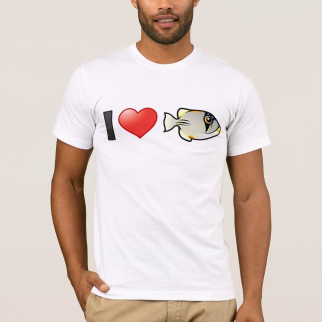 T-shirt I Love Arabian Picassofish (Devant)